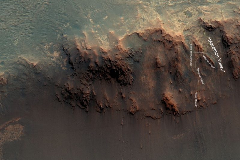 Mars ridge overhead