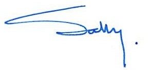 scan of signed name that reads 'sally'