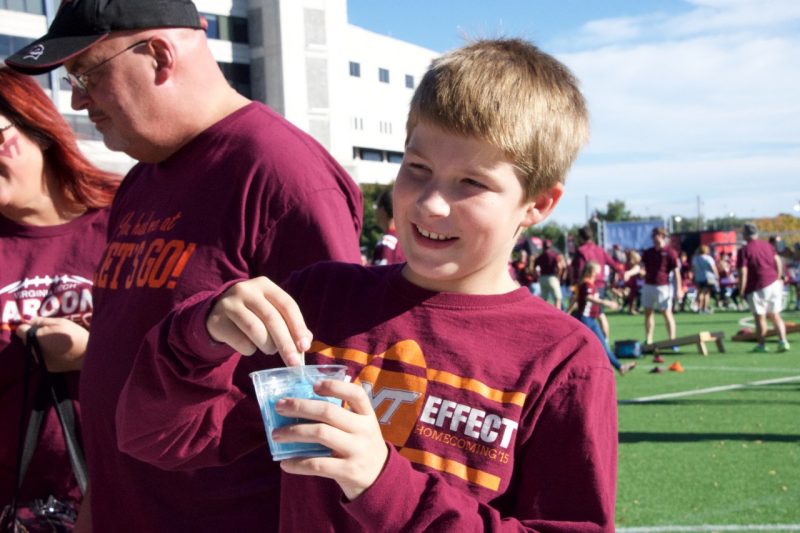 Kid at tailgate